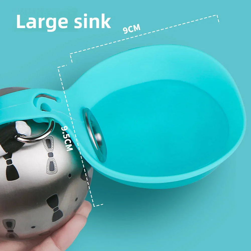 DogZio dog water bottle folding demonstration